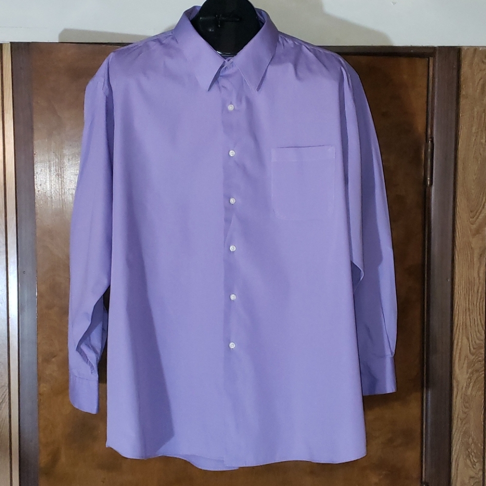 Bill Robinson Men's Purple Dress Shirt Sz.…